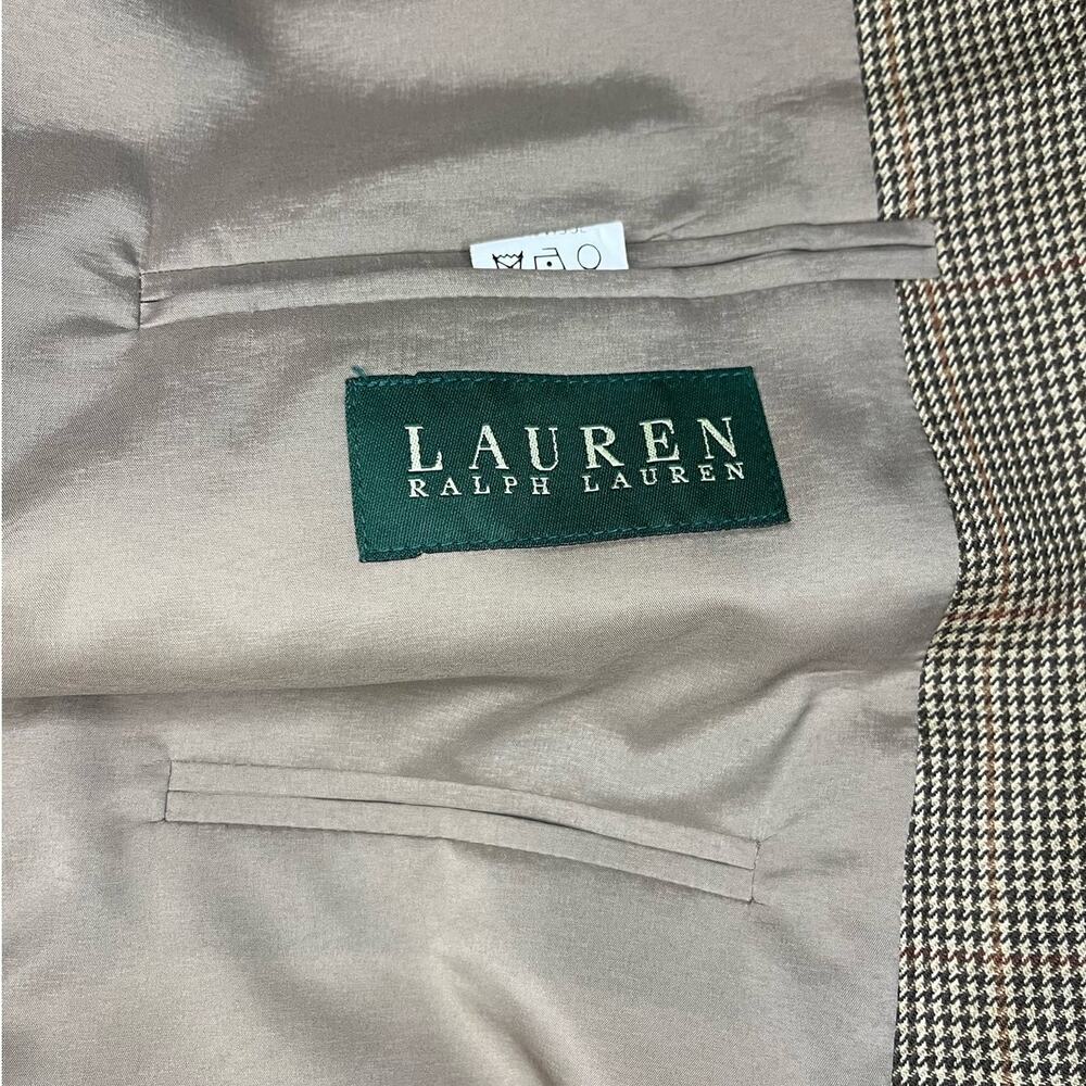 Lauren Ralph Lauren Houndstooth Sports Coat 100% Wool Size 46 Regular Academia - Picture 7 of 9